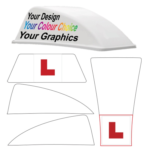 Custom Replacement Graphics for the White Aero Roof Sign